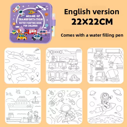 Reusable Magic Water Coloring Book for Kids