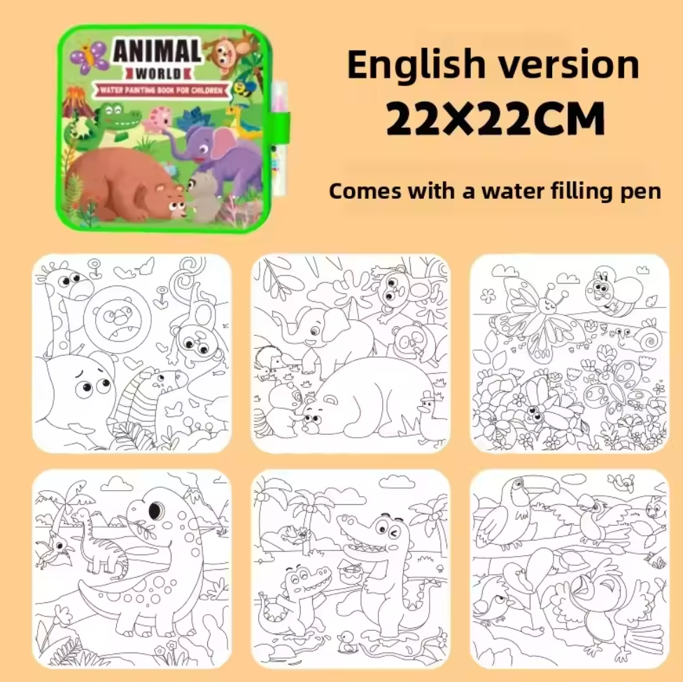 Reusable Magic Water Coloring Book for Kids