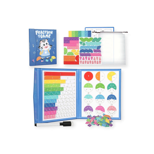 Project Montessori Magnetic Fraction Tiles and Circles 156-Piece Math Set